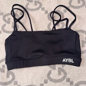 AYBL Black Sports Bra with double strap, XS